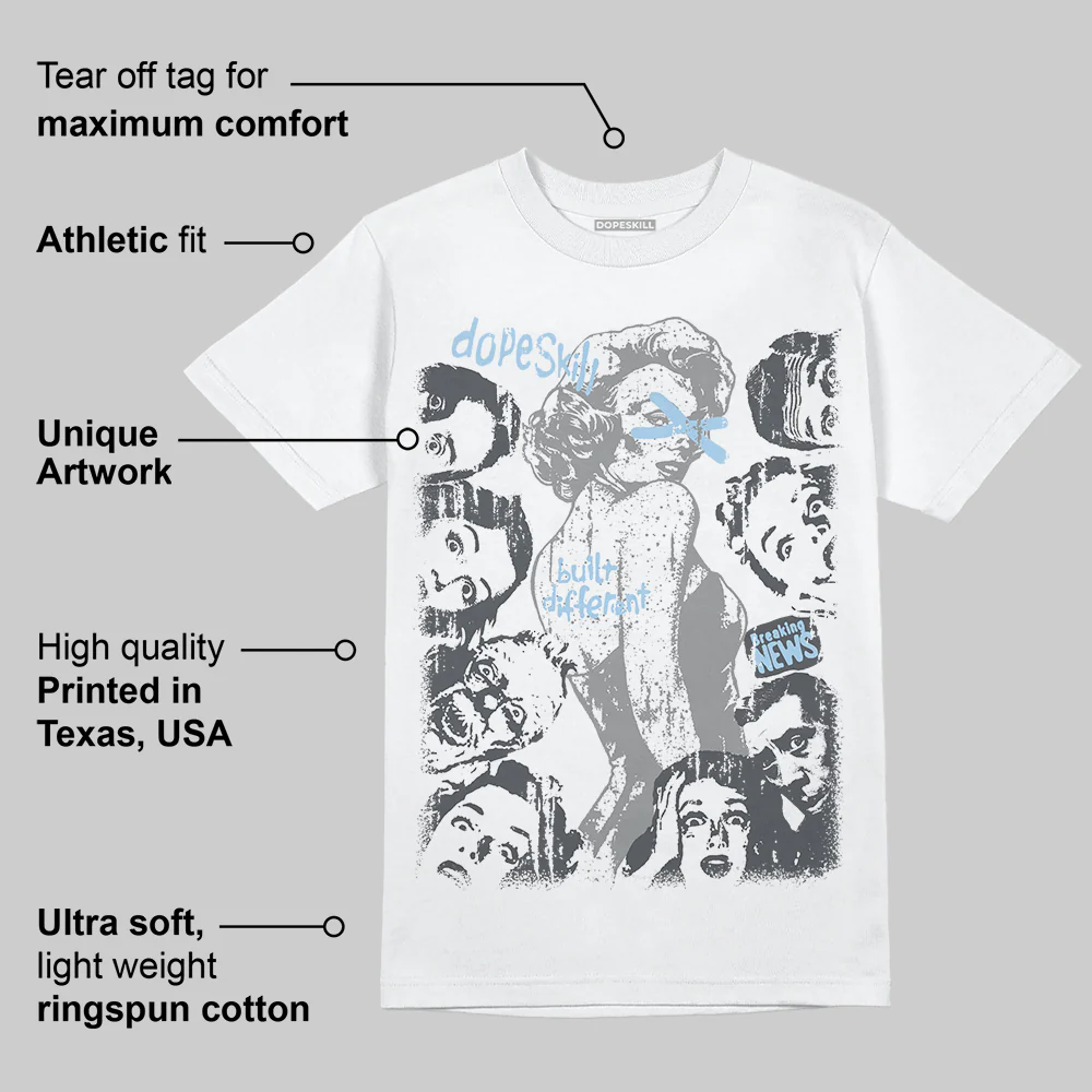 Wolf Grey 5s DopeSkill T-Shirt Built Different Graphic - Image 6