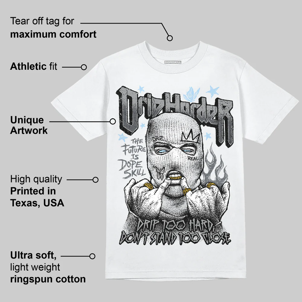 Wolf Grey 5s DopeSkill T-Shirt Drip Harder Graphic - Image 4