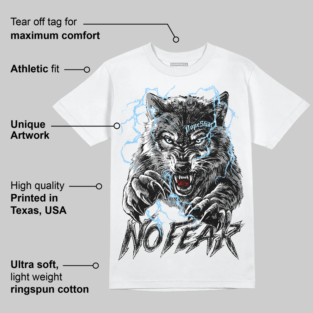 Wolf Grey 5s DopeSkill T-Shirt No Fear Graphic - Image 6