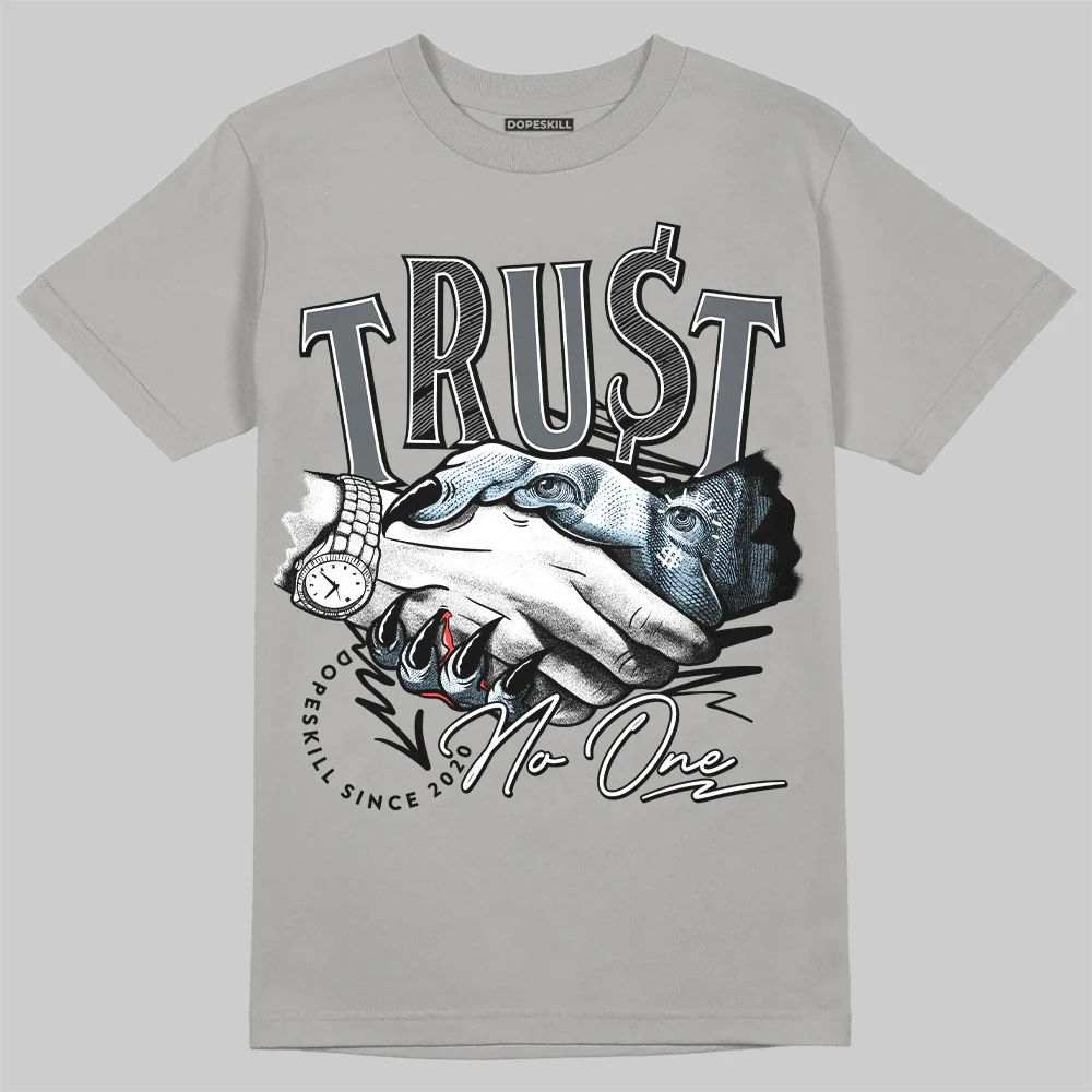 Wolf Grey 5s DopeSkill T-Shirt Trust No One Graphic - Image 3