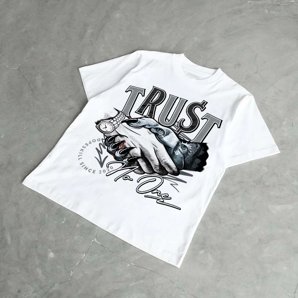 Wolf Grey 5s DopeSkill T-Shirt Trust No One Graphic - Image 4