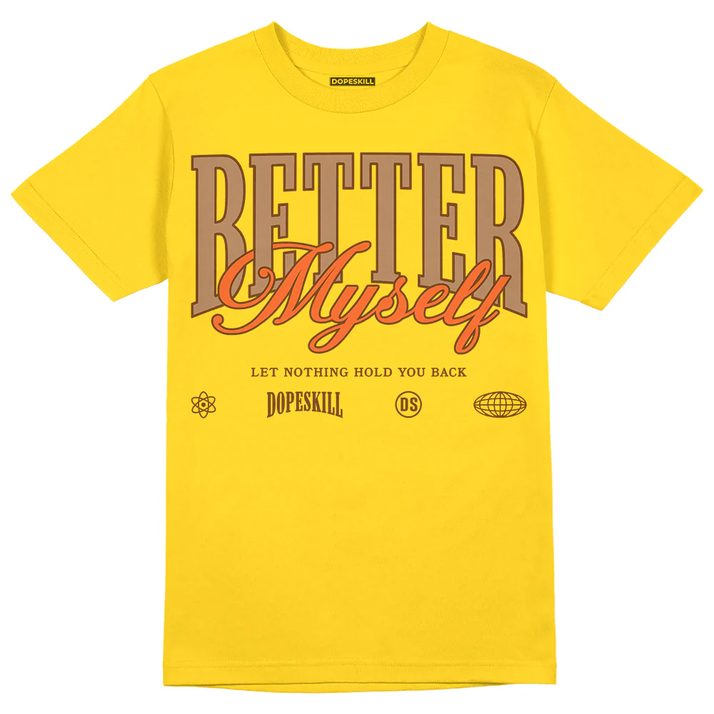 Yellow Collection DopeSkill Gold T-shirt Better Myself Graphic