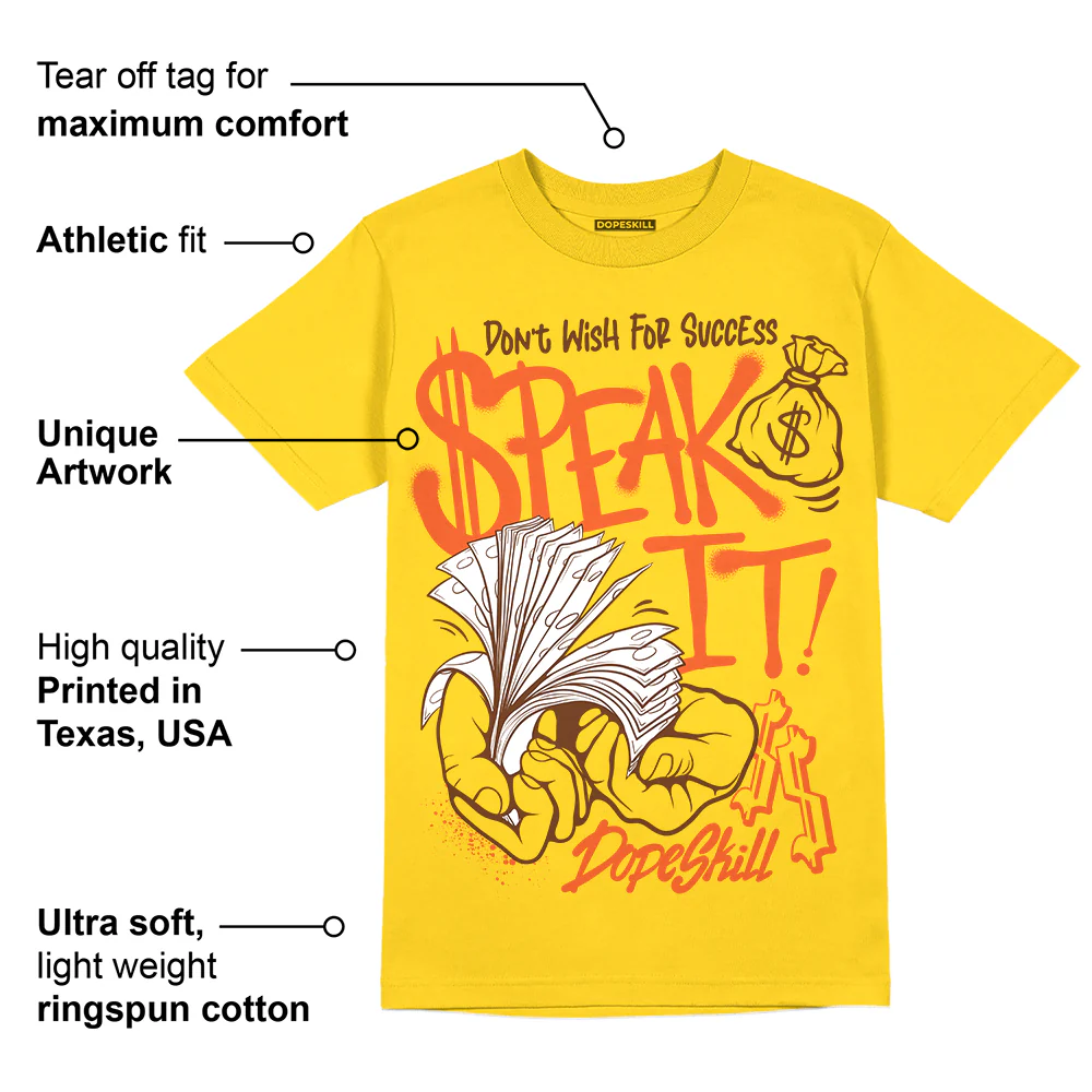 Yellow Collection DopeSkill Gold T-shirt Speak It Graphic - Image 2