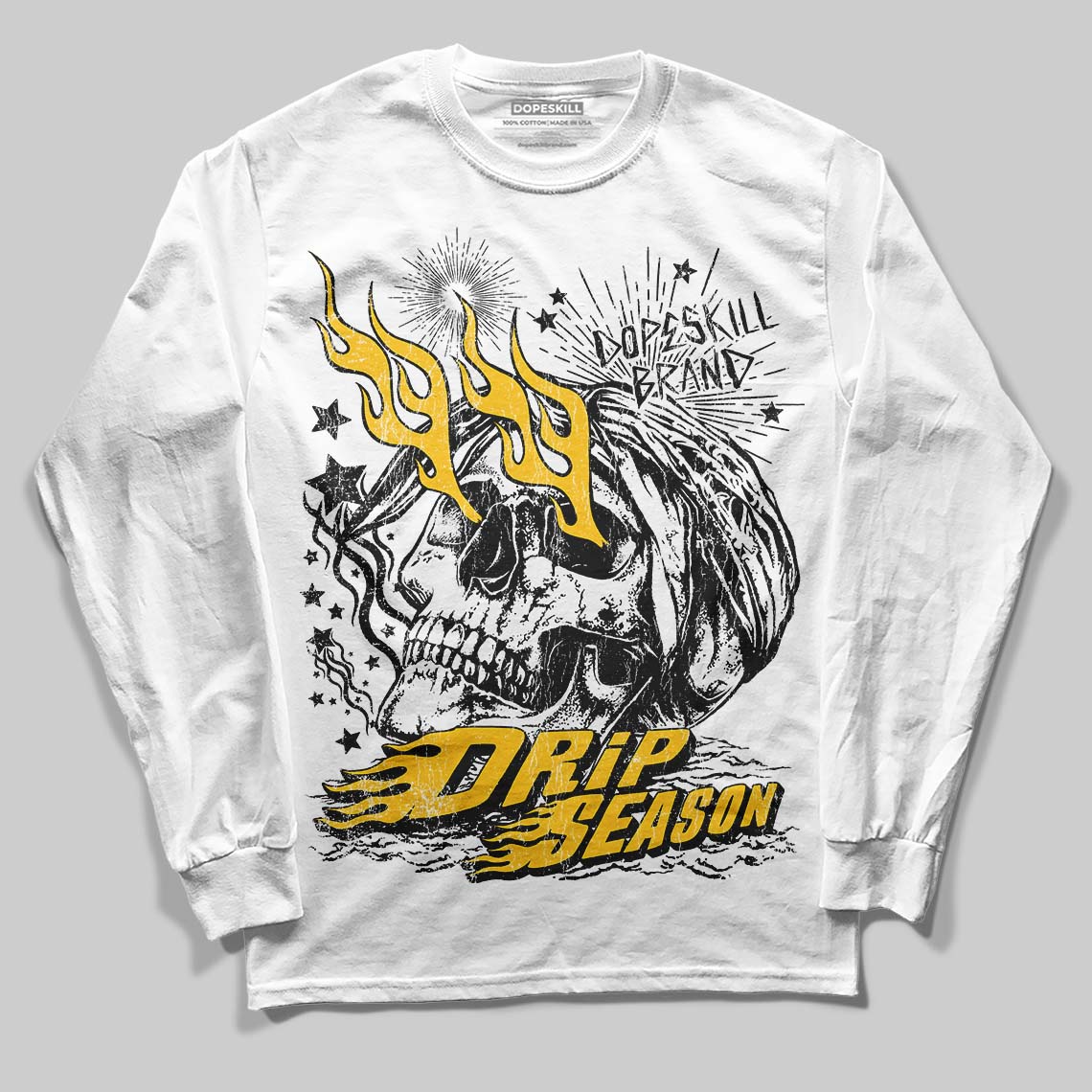 Yellow Collection DopeSkill Long Sleeve T-Shirt Drip Season Graphic - Image 2