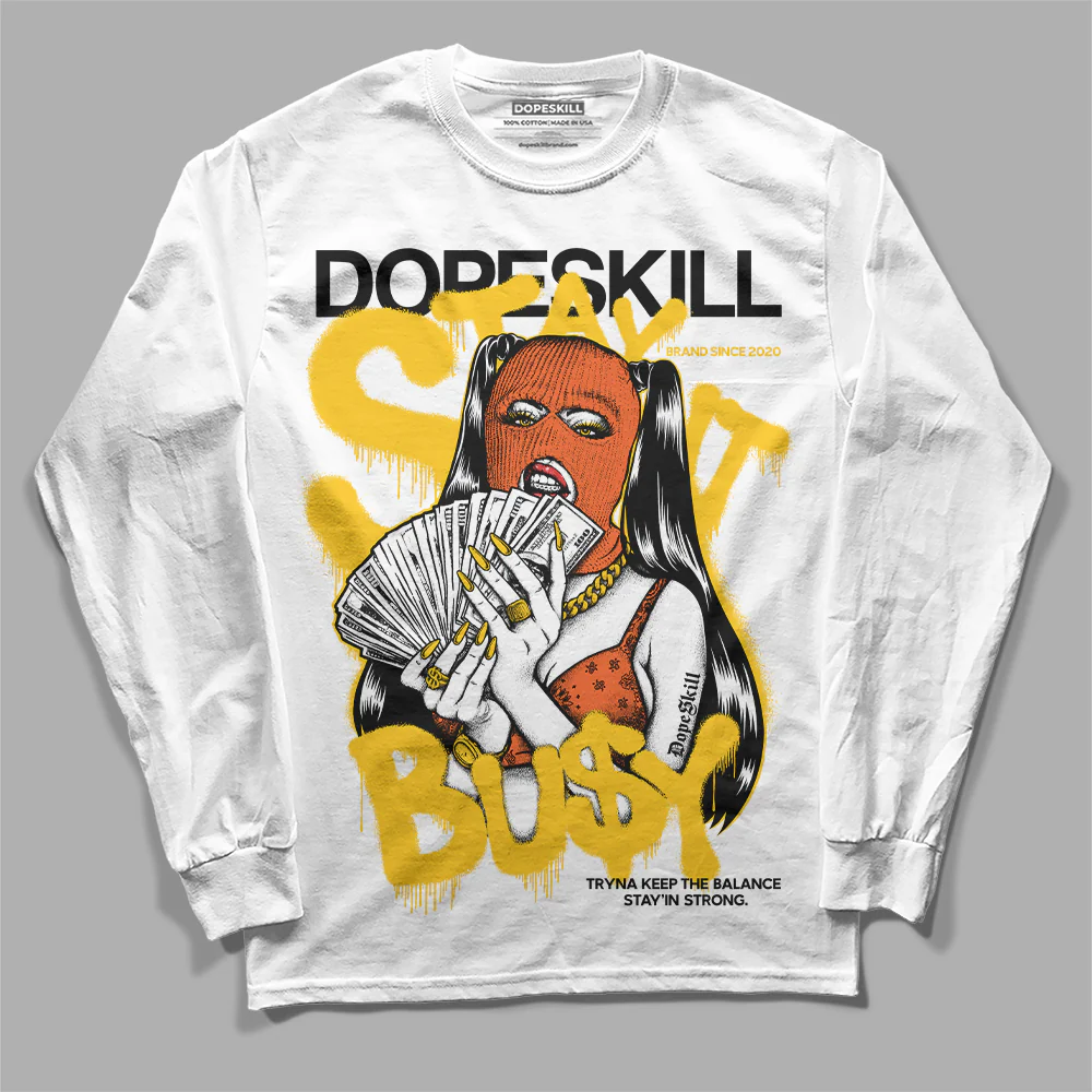Yellow Collection DopeSkill Long Sleeve T-Shirt Stay It Busy Graphic - Image 2