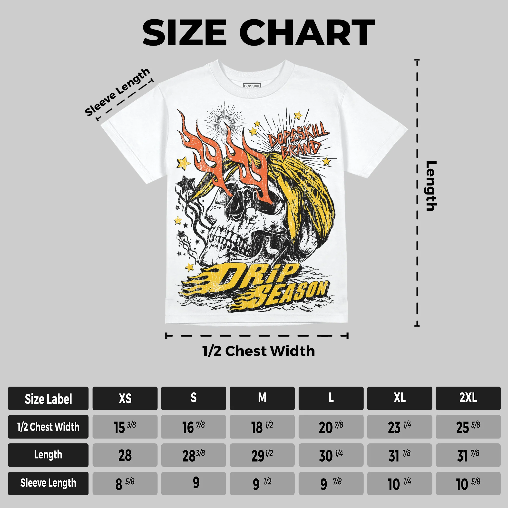 Yellow Collection DopeSkill Oversize Print T-Shirt Drip Season Graphic - Image 2