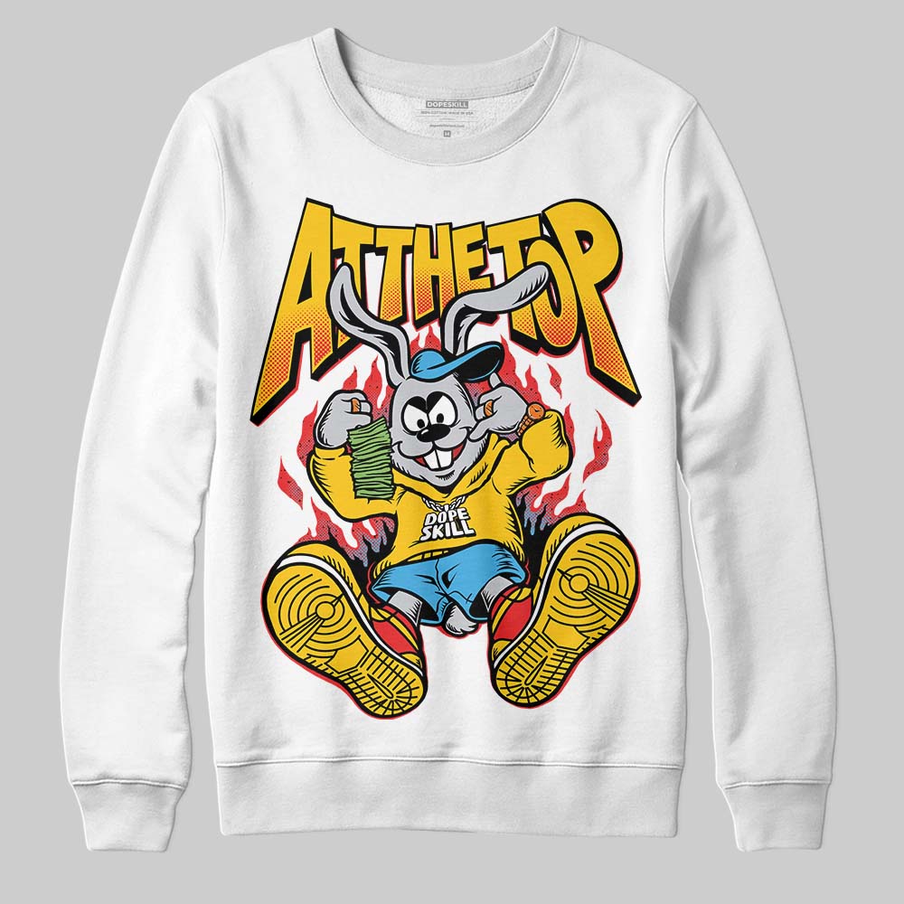 Yellow Collection DopeSkill Sweatshirt At The Top Graphic - Image 2