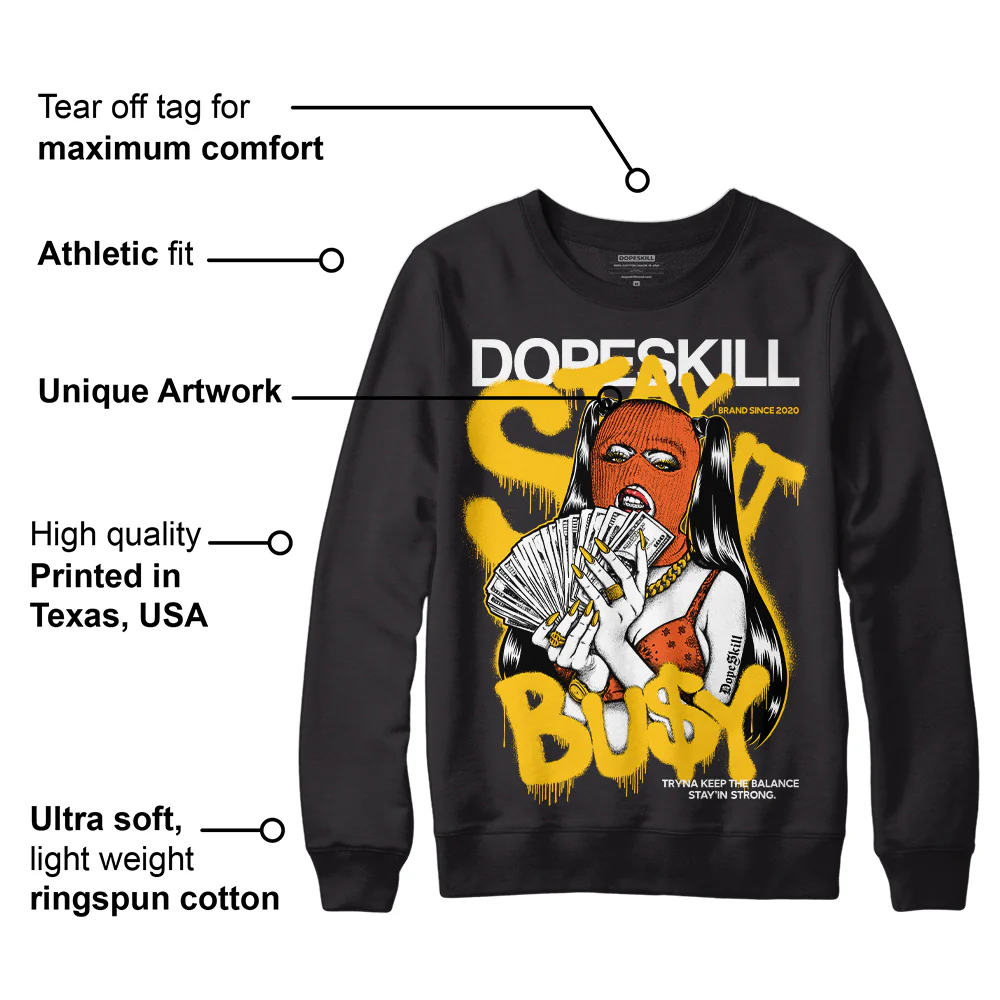 Yellow Collection DopeSkill Sweatshirt Stay It Busy Graphic - Image 3