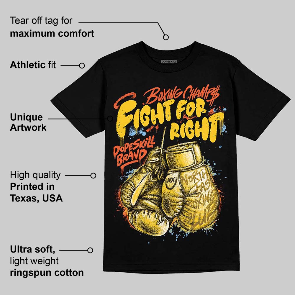 Yellow Collection DopeSkill T-Shirt Fight For Right Graphic - Image 4