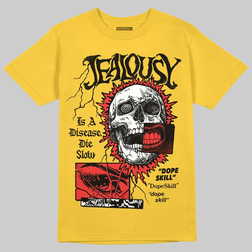 Yellow 'Jealousy' DopeSkill Graphic T-Shirt - Image 3