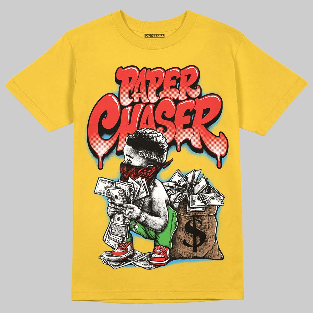 Yellow 'Paper Chaser Boy' DopeSkill Graphic T-Shirt - Image 3