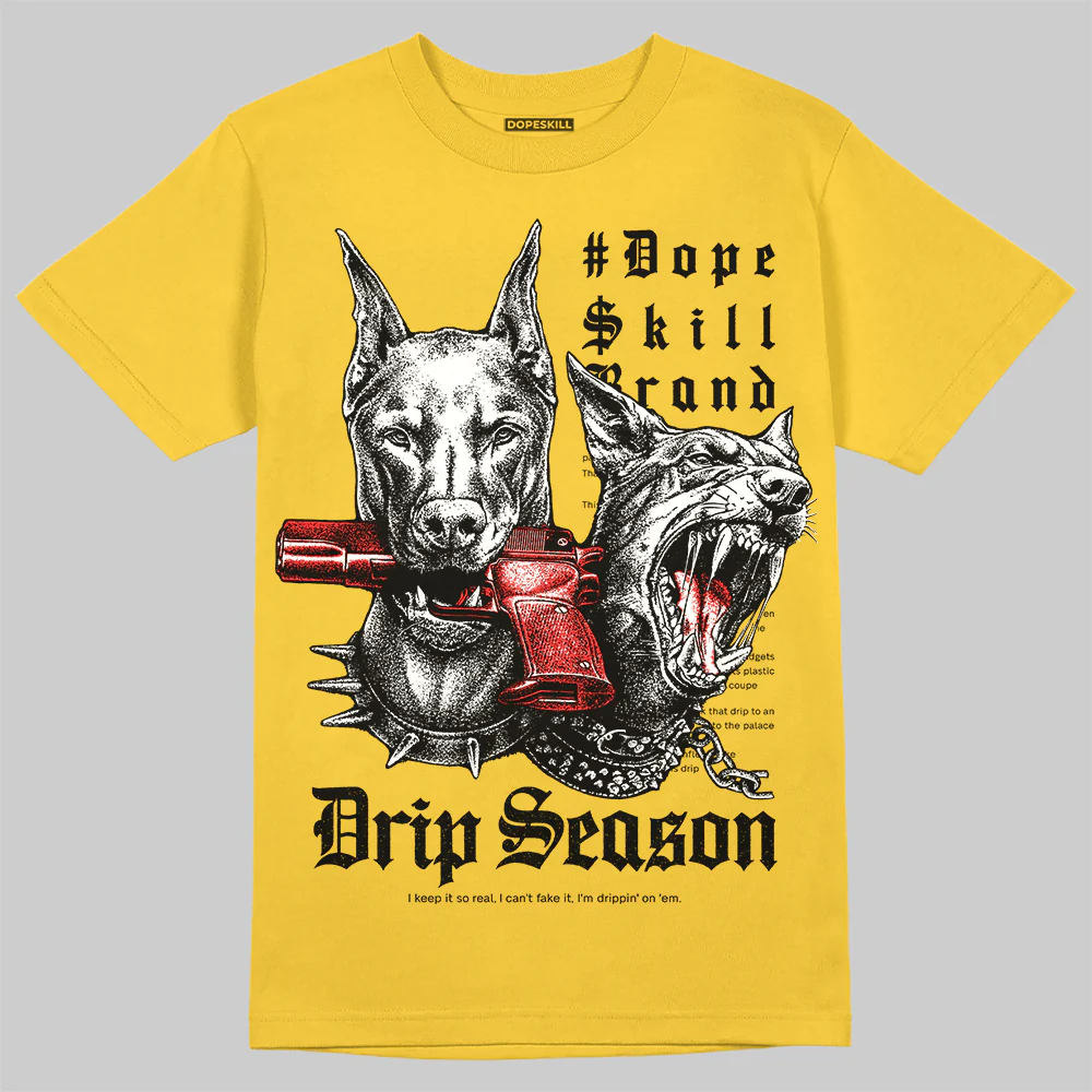 Yellow 'New Drip Season' DopeSkill Graphic T-Shirt - Image 3