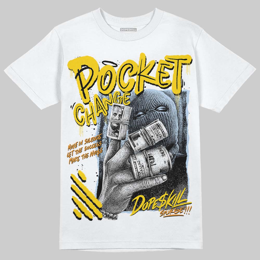 Yellow Ochre 6s DopeSkill T-Shirt Pocket Change Graphic - Image 2