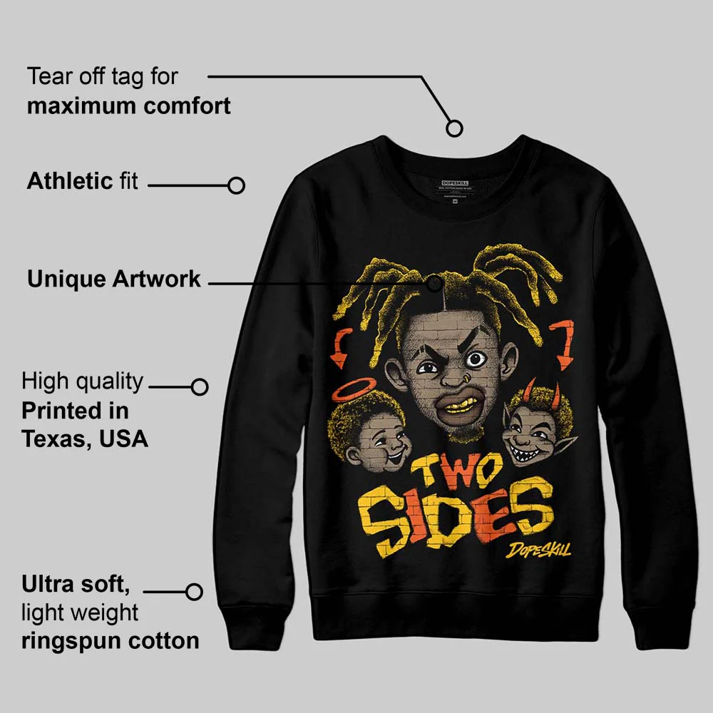 Yellow 'Two Sides' DopeSkill Graphic Sweatshirt - Image 3